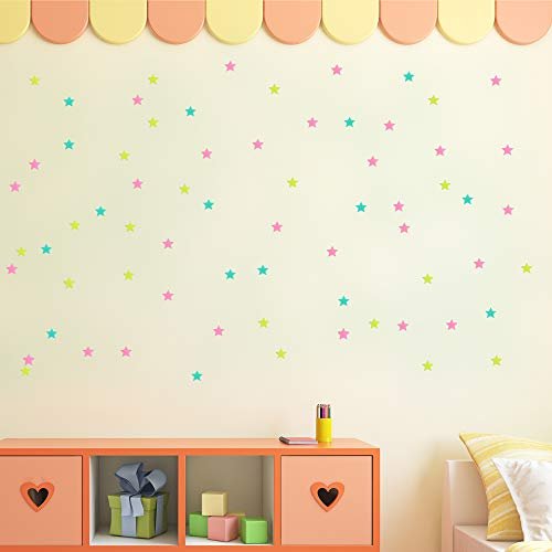 100 Pcs Glow in the Dark Star Wall Stickers