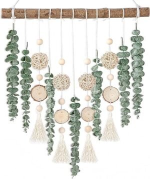 21” Eucalyptus Wall Art - Boho Greenery Decor