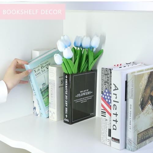 Book-Shaped Black Flower Vase for Elegant Home Decor