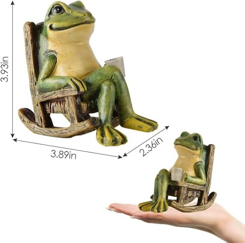 Charming Solar Frog Statue for Garden Décor & Gifts