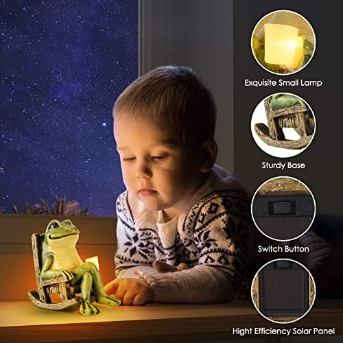 Charming Solar Frog Statue for Garden Décor & Gifts