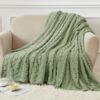 Cozy Sage Green Fleece Throw Blanket for All Seasons