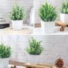 Der Rose 2-Pack Mini Eucalyptus Fake Plants for Home Decor