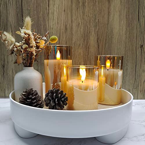 Elegant Gold LED Flameless Candles with Remote & Timer