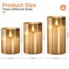 Elegant Gold LED Flameless Candles with Remote & Timer