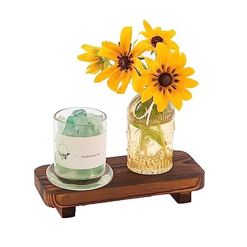 Natural Wood Risers for Versatile Home Decor & Storage
