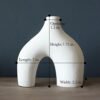 Nordic White Ceramic Donut Vases - Set of 2