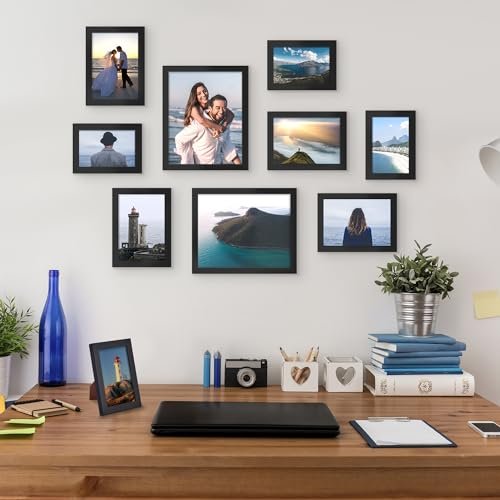 Upsimples 10-Pack Gallery Wall Frame Set - Black