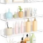 Upsimples 4 Pack Clear Floating Shelves for Any Room