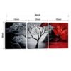 Wieco Art Cloud Tree 3-Piece Canvas Wall Art