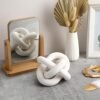 Yalikop Hand-Carved 3-Link Wood Decor for Modern Spaces